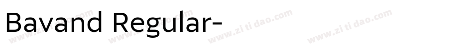 Bavand Regular字体转换